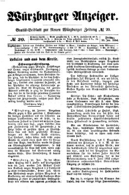 Würzburger Anzeiger (Neue Würzburger Zeitung) Freitag 20. Januar 1854