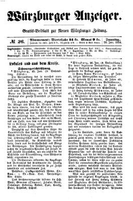 Würzburger Anzeiger (Neue Würzburger Zeitung) Donnerstag 26. Januar 1854