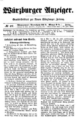 Würzburger Anzeiger (Neue Würzburger Zeitung) Freitag 27. Januar 1854