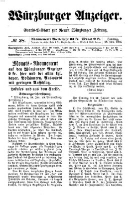 Würzburger Anzeiger (Neue Würzburger Zeitung) Samstag 28. Januar 1854