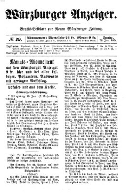 Würzburger Anzeiger (Neue Würzburger Zeitung) Sonntag 29. Januar 1854