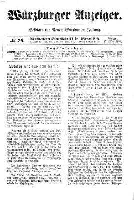 Würzburger Anzeiger (Neue Würzburger Zeitung) Freitag 17. März 1854