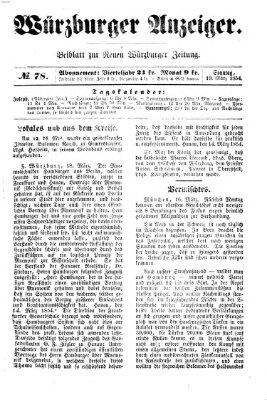 Würzburger Anzeiger (Neue Würzburger Zeitung) Sonntag 19. März 1854