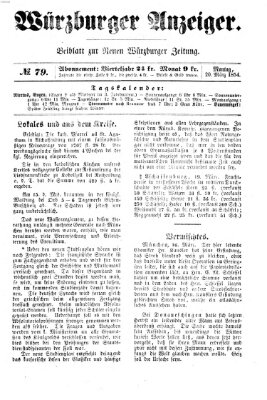 Würzburger Anzeiger (Neue Würzburger Zeitung) Montag 20. März 1854