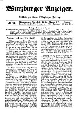 Würzburger Anzeiger (Neue Würzburger Zeitung) Samstag 25. März 1854