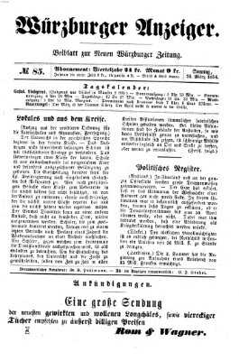 Würzburger Anzeiger (Neue Würzburger Zeitung) Sonntag 26. März 1854