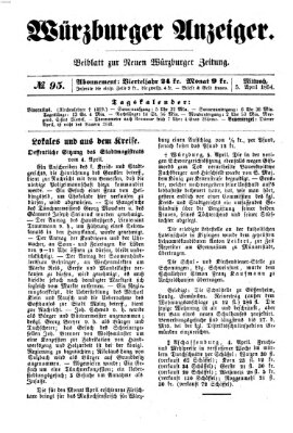 Würzburger Anzeiger (Neue Würzburger Zeitung) Mittwoch 5. April 1854