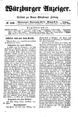 Würzburger Anzeiger (Neue Würzburger Zeitung) Sonntag 30. April 1854