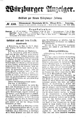 Würzburger Anzeiger (Neue Würzburger Zeitung) Donnerstag 11. Mai 1854