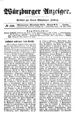 Würzburger Anzeiger (Neue Würzburger Zeitung) Samstag 20. Mai 1854