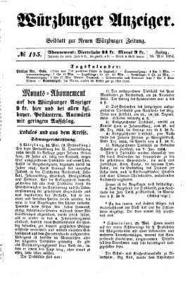 Würzburger Anzeiger (Neue Würzburger Zeitung) Freitag 26. Mai 1854