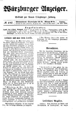 Würzburger Anzeiger (Neue Würzburger Zeitung) Sonntag 28. Mai 1854