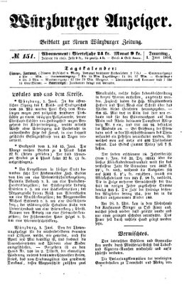 Würzburger Anzeiger (Neue Würzburger Zeitung) Donnerstag 1. Juni 1854