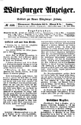 Würzburger Anzeiger (Neue Würzburger Zeitung) Samstag 10. Juni 1854