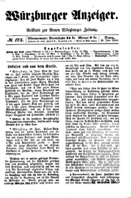 Würzburger Anzeiger (Neue Würzburger Zeitung) Montag 26. Juni 1854