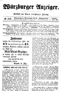 Würzburger Anzeiger (Neue Würzburger Zeitung) Samstag 8. Juli 1854