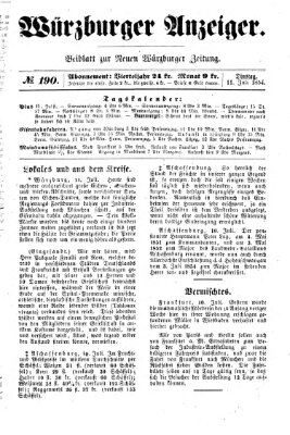 Würzburger Anzeiger (Neue Würzburger Zeitung) Dienstag 11. Juli 1854