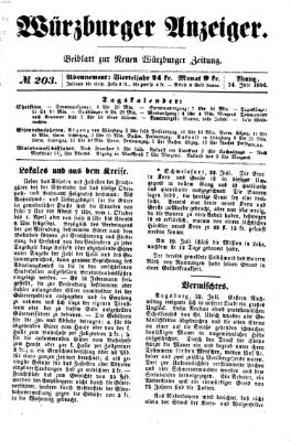 Würzburger Anzeiger (Neue Würzburger Zeitung) Montag 24. Juli 1854