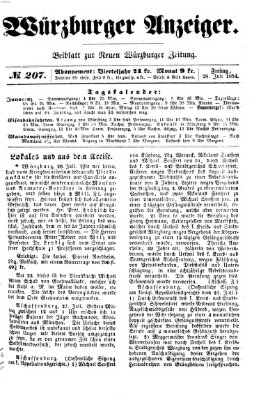 Würzburger Anzeiger (Neue Würzburger Zeitung) Freitag 28. Juli 1854