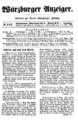 Würzburger Anzeiger (Neue Würzburger Zeitung) Donnerstag 3. August 1854