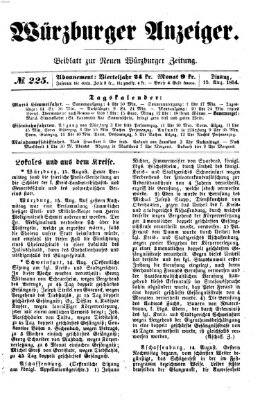 Würzburger Anzeiger (Neue Würzburger Zeitung) Dienstag 15. August 1854