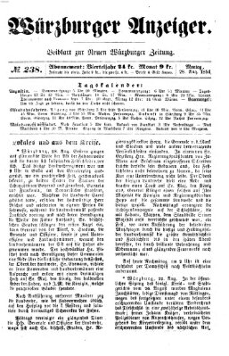 Würzburger Anzeiger (Neue Würzburger Zeitung) Montag 28. August 1854