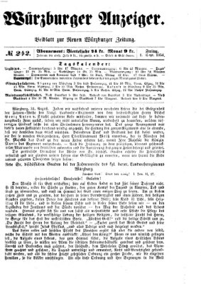 Würzburger Anzeiger (Neue Würzburger Zeitung) Freitag 1. September 1854