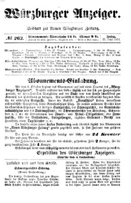 Würzburger Anzeiger (Neue Würzburger Zeitung) Freitag 22. September 1854