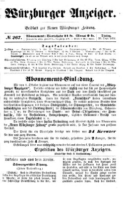 Würzburger Anzeiger (Neue Würzburger Zeitung) Dienstag 26. September 1854