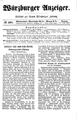 Würzburger Anzeiger (Neue Würzburger Zeitung) Mittwoch 27. September 1854