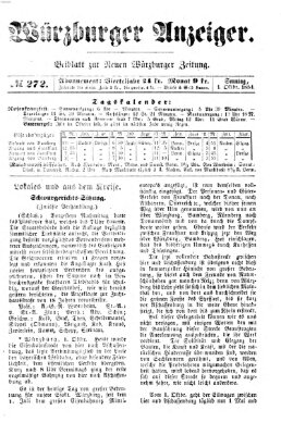 Würzburger Anzeiger (Neue Würzburger Zeitung) Sonntag 1. Oktober 1854