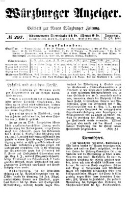 Würzburger Anzeiger (Neue Würzburger Zeitung) Donnerstag 26. Oktober 1854