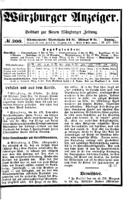 Würzburger Anzeiger (Neue Würzburger Zeitung) Sonntag 29. Oktober 1854