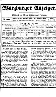 Würzburger Anzeiger (Neue Würzburger Zeitung) Montag 30. Oktober 1854