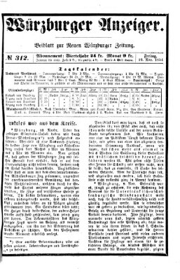 Würzburger Anzeiger (Neue Würzburger Zeitung) Freitag 10. November 1854