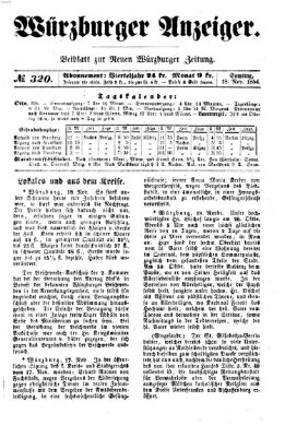 Würzburger Anzeiger (Neue Würzburger Zeitung) Samstag 18. November 1854