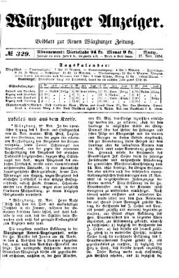 Würzburger Anzeiger (Neue Würzburger Zeitung) Montag 27. November 1854