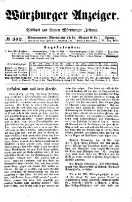 Würzburger Anzeiger (Neue Würzburger Zeitung) Sonntag 10. Dezember 1854