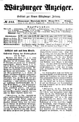 Würzburger Anzeiger (Neue Würzburger Zeitung) Mittwoch 13. Dezember 1854