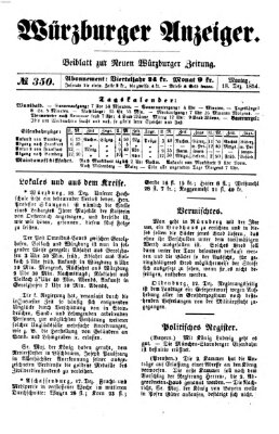 Würzburger Anzeiger (Neue Würzburger Zeitung) Montag 18. Dezember 1854