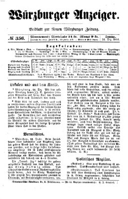 Würzburger Anzeiger (Neue Würzburger Zeitung) Sonntag 24. Dezember 1854