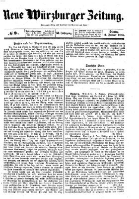 Neue Würzburger Zeitung Dienstag 9. Januar 1855