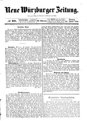 Neue Würzburger Zeitung Sonntag 28. Januar 1855