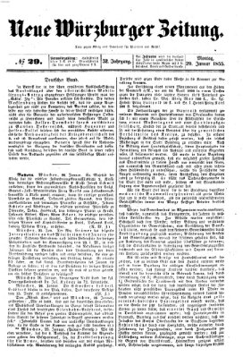 Neue Würzburger Zeitung Montag 29. Januar 1855