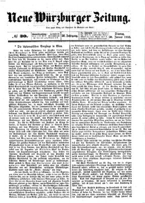 Neue Würzburger Zeitung Dienstag 30. Januar 1855