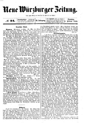 Neue Würzburger Zeitung Samstag 3. Februar 1855