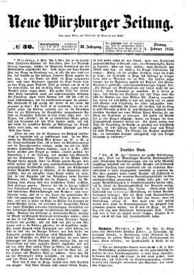 Neue Würzburger Zeitung Montag 5. Februar 1855