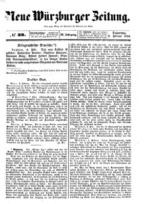 Neue Würzburger Zeitung Donnerstag 8. Februar 1855