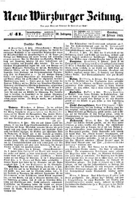 Neue Würzburger Zeitung Samstag 10. Februar 1855