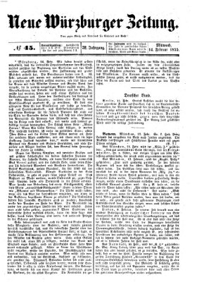 Neue Würzburger Zeitung Mittwoch 14. Februar 1855